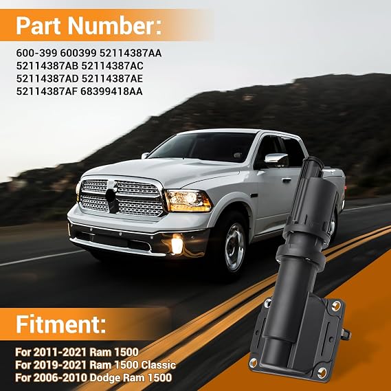 4x4 Differential Axle Actuator 4WD Hub Lock Actuator Compatible with Dodge Ram 1500 Replaces Part Number 600-399 52114387AF 68399418AA Separating Actuator with Shift Fork Pad