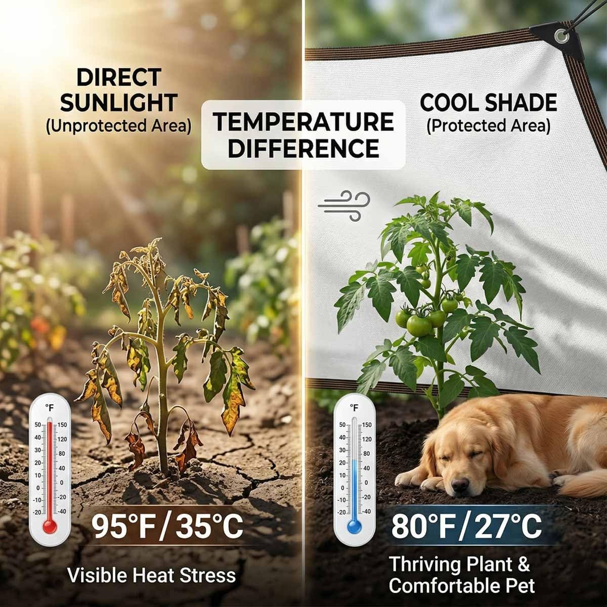 Telo ombreggiante al 55% per serre e patio, in rete traspirante, con occhielli, per pergola, baldacchino, pollaio, cuccia per cani, resistente ai raggi UV (8 x 15 m)