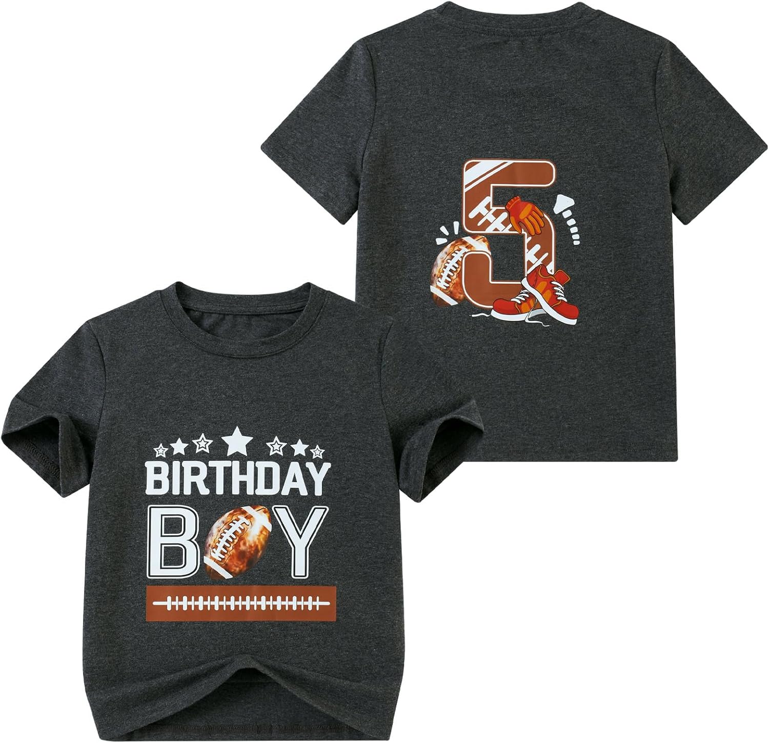 UNICOMIDEA Birthday Shirts Boy Cotton Front Cartoon Back Number Printed T-Shirt for 2-5 Years - Image 8