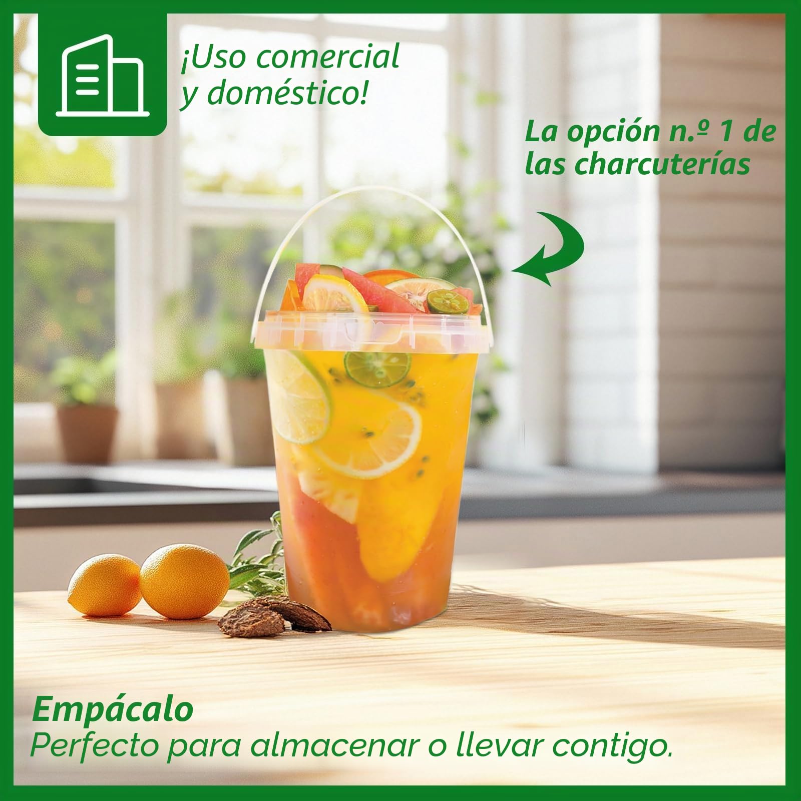 YAYODS 30 cubos con tapa, 1 L, herméticos, de polipropileno, recipientes de plástico reutilizables con tapa, a prueba de fugas, vasos de plástico para alimentos, vasos de plástico con tapa para sopas