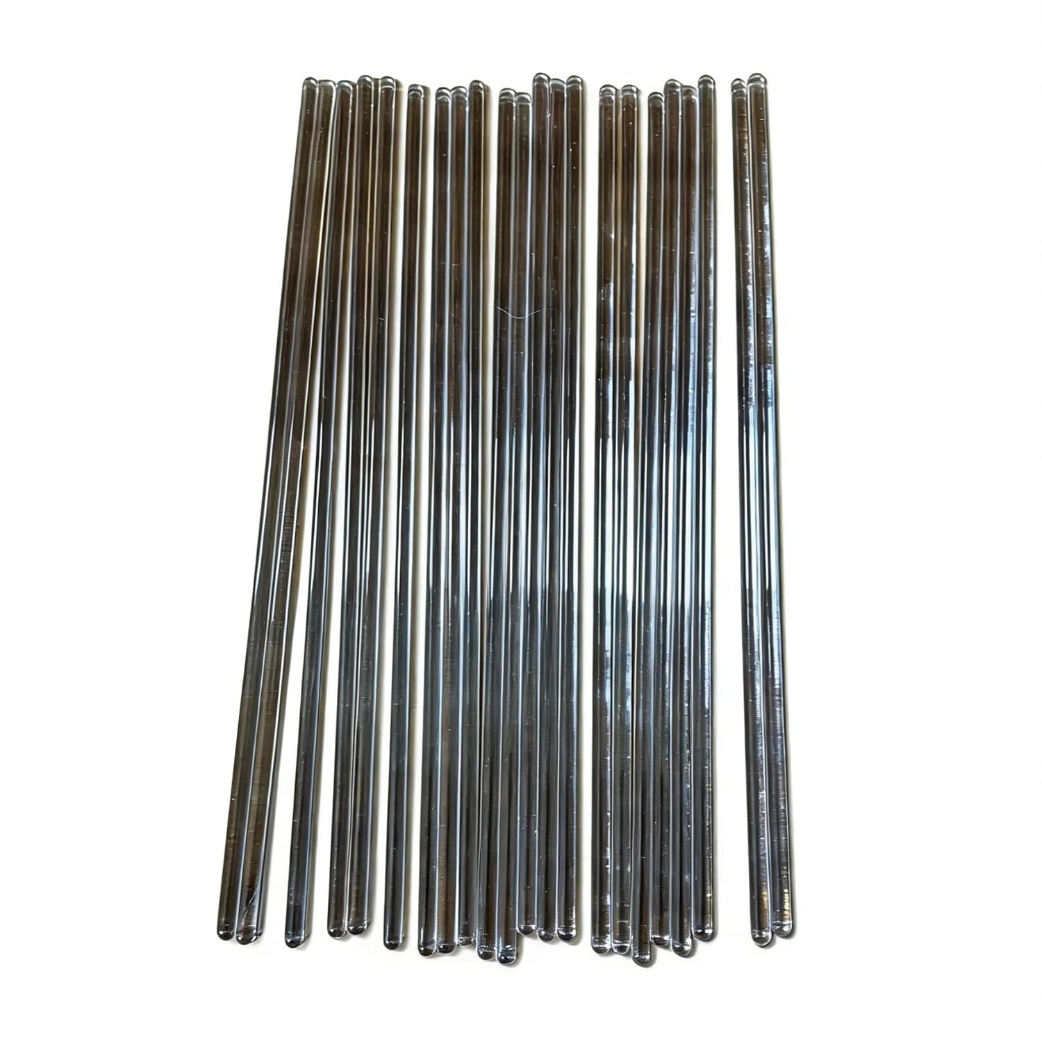 Glass Stirring Rod, Solid Glass Stirring Rod, 25 Pieces per Box, 12 inches Long, 0.24 inches in Diameter, Round at Both Ends