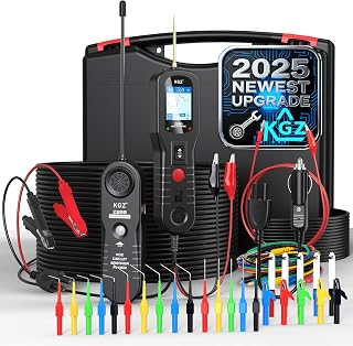 KGZ Z200 PRO Automotive Power Circuit Probe Tester with 30PCS Back Probe Kit, 12/24V Electrical Short/Open Circuit Finder, AC/DC Voltage Test & Component Activation, 40Ft Cable