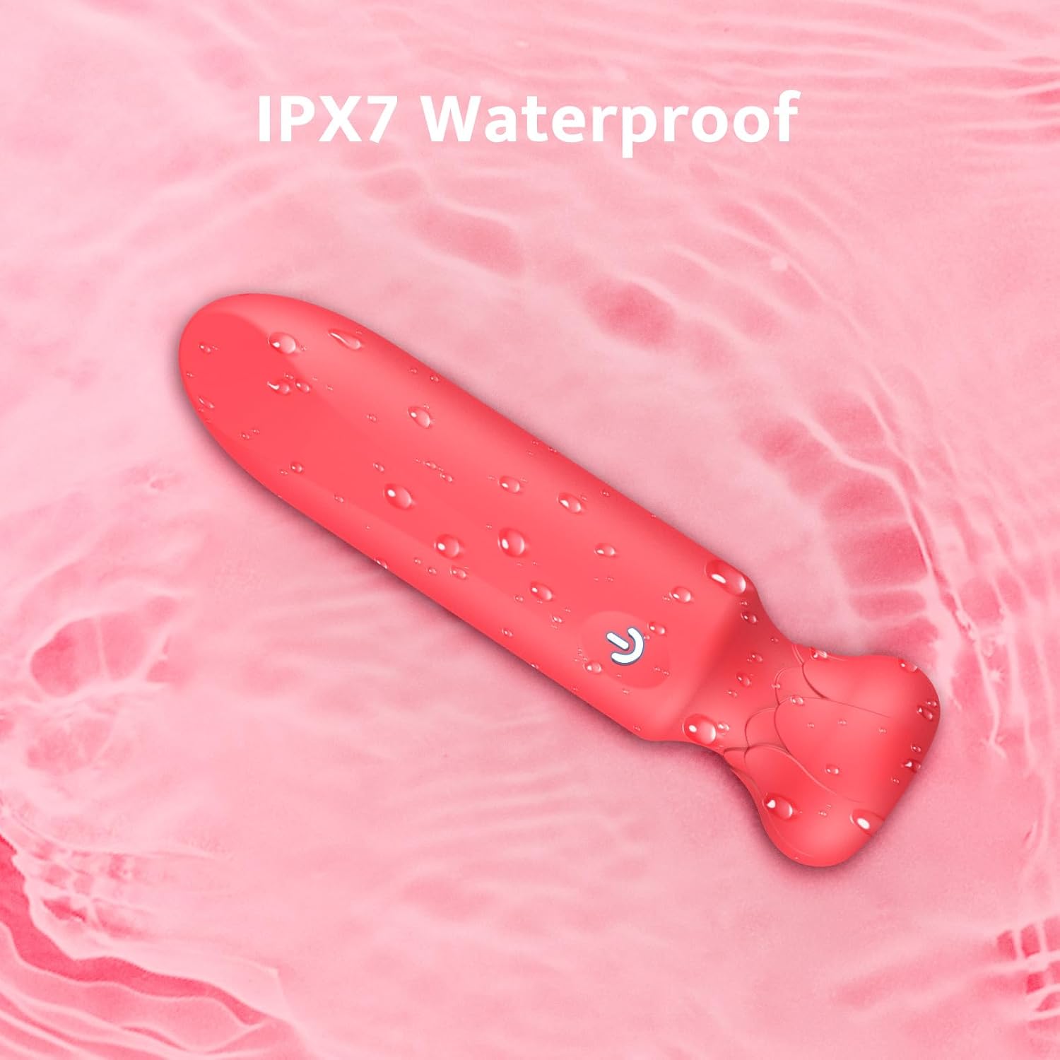 Mini Bullet Vibrator, 9 Modes G Spot Clitoral Stimulator, Rechargeable, Red | Unique lipstick shape, 9 powerful yet quiet vibration modes, fully waterproof, and fast magnetic charging.