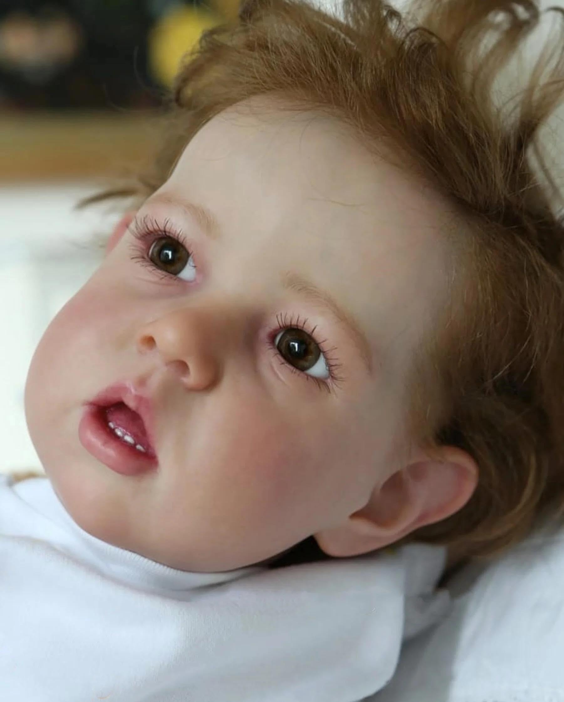 RXDOLL Bambole Reborn realistiche di grandi dimensioni Ragazzo Liam 28 Pollici Realistico Bambino Bambola Del Bambino Real Bambole Che Guardano Real Morbido Panno Del Vinile Corpo Pesato Reborn
