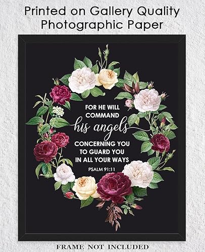 Miniatura 5 de For He Will Command His Angels Salmo 9111 - Versículos bíblicos inspiradores, citas positivas de las Escrituras cristianas, versículo religioso de