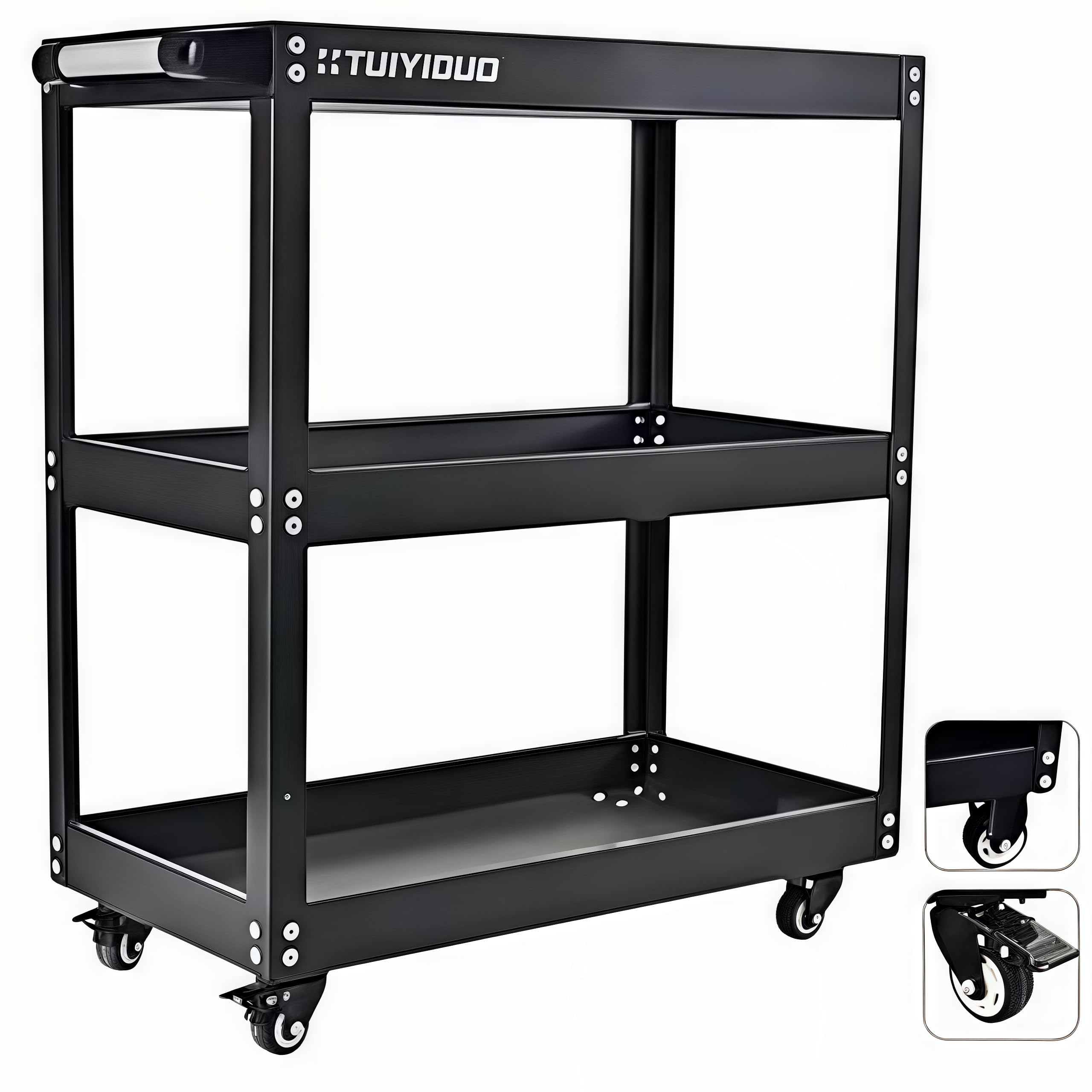 Amazon.co.jp: TUIYIDUO 三段 【耐荷重200kg】合金鋼 ツールカート