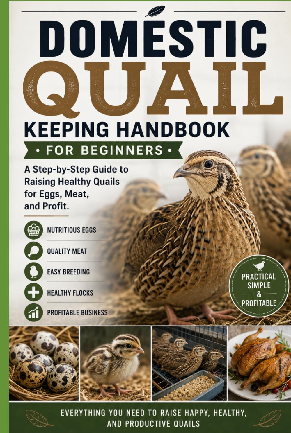 Domestic Quail Keeping Handbook for Beginners: A Step-by-Step Guide to Raising Healthy Quails for Eggs, Meat, and Profit (Backyard Quail Mastery Series)