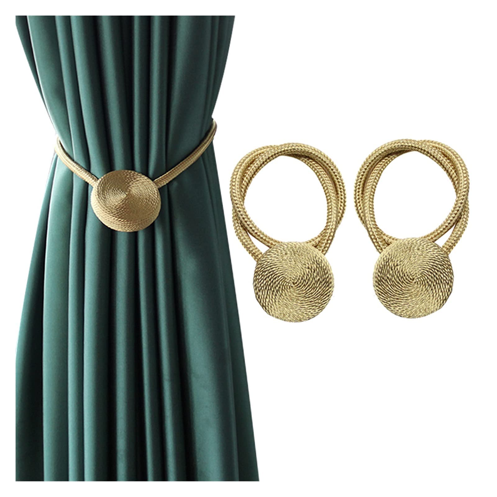 Sangles de Rideau 2 pièces Pince à Rideau magnétique Perle Boule Rideaux Support Embrasse décor à la Maison Suspendu Boule Boucle Cravate arrière Accessoires de Chambre
