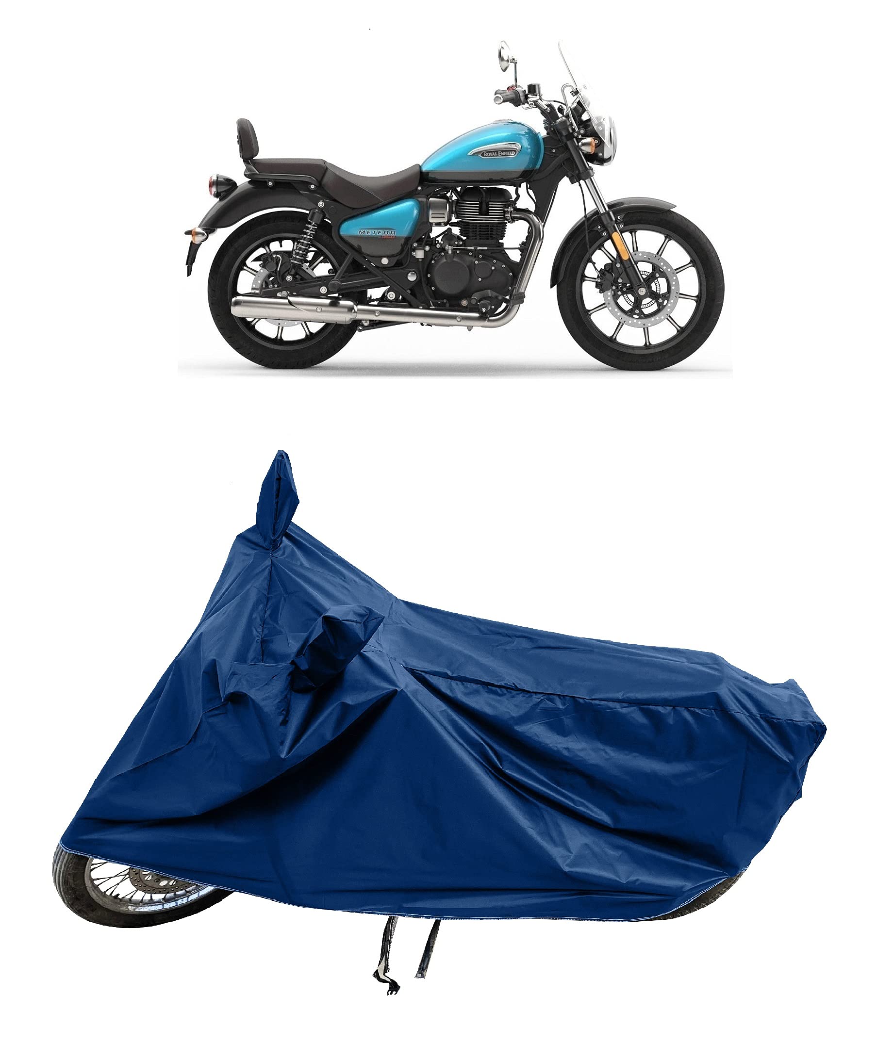 TRICWAY Presents Premium Polyester Fabric Two Wheeler Bike/Scooty Body Cover for Royaal enfieeld Meteor 350 Supernova with Semi Waterproof and Dust Proof (Navy Blue) (B095BTZSBL) Amazon Price History, Amazon Price Tracker