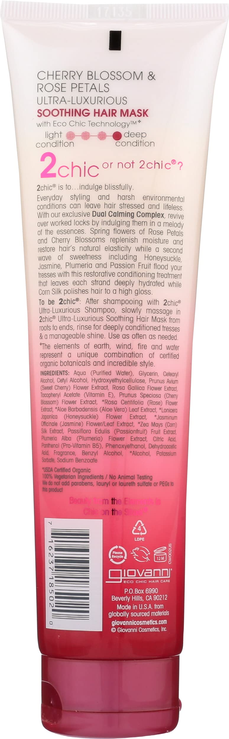Amazon.com: Giovanni 2chic Ultra Luxurious Soothing Hair Mask