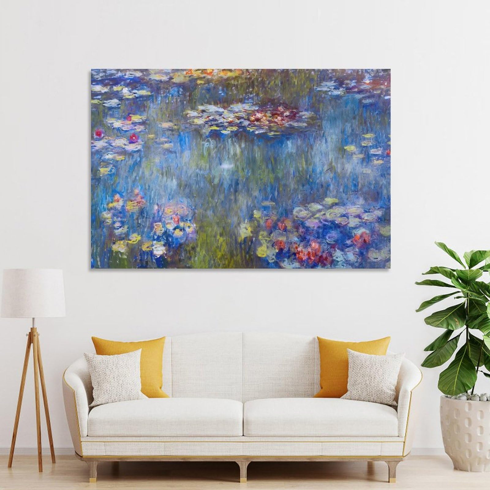額装済/Nympheas Effet/クロードモネ/ポスター/インテリア/アート Amazon.co.jp: Claude Monet クロード・モネ Le Bassin Aux