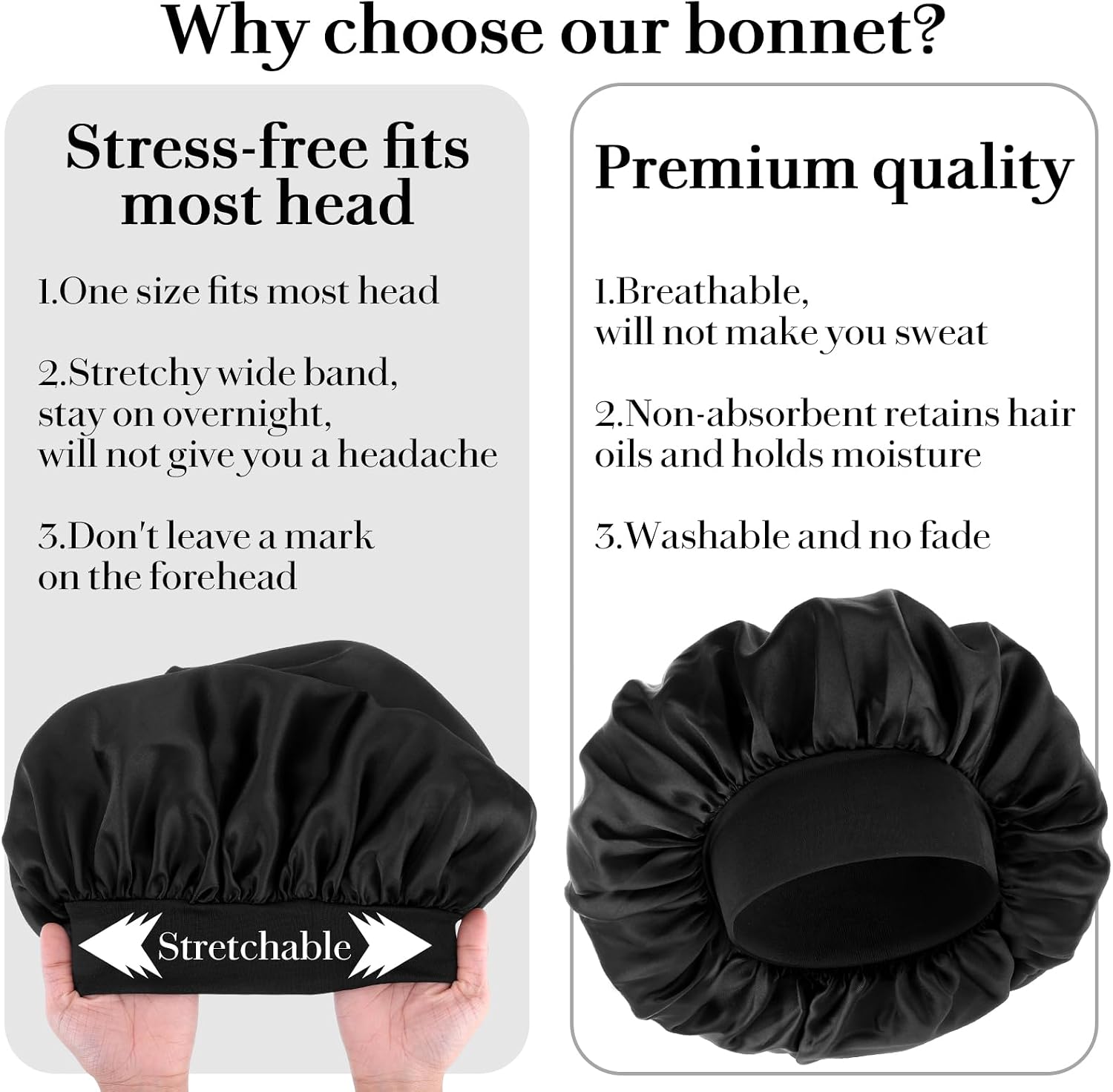 Qianyu 2 PCS Wig Cap & Satin Silk Bonnet, Mesh Braided Hair Cap Soft Double Layer Hair Bonnet Crochet Sew Fishnet Grip Headband Unisex Hairnet Hairs Cover for Sleeping Women Men Curly Thick Long Hairs