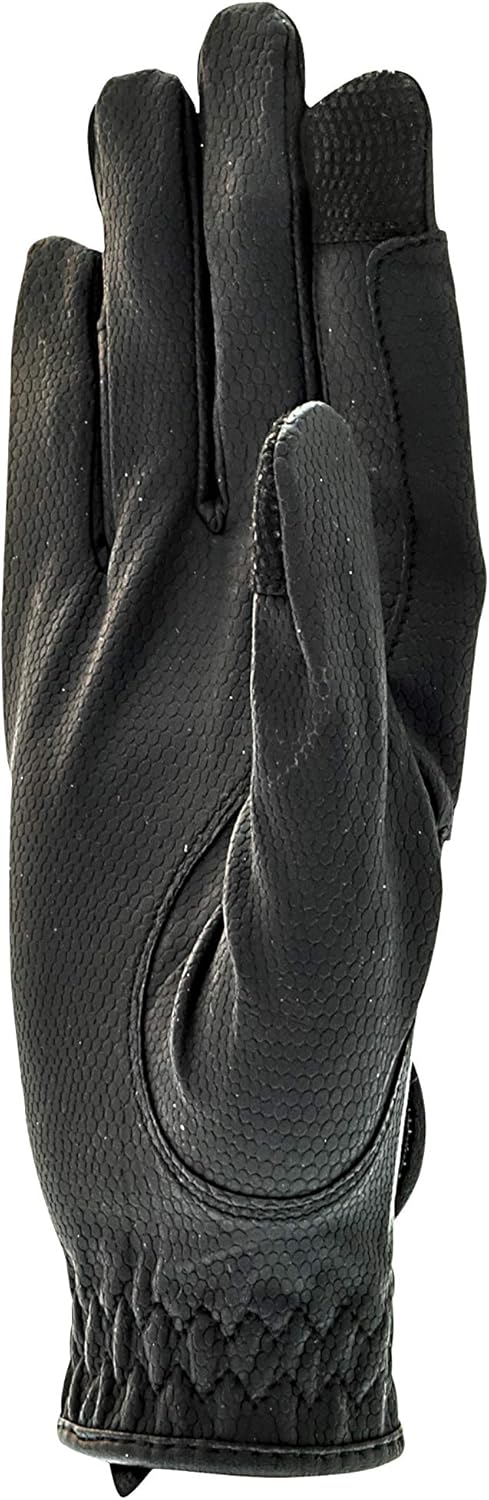 Isabella Ladies Synthetic Leather Equestrian Horse Riding Gloves, sz 5-9
