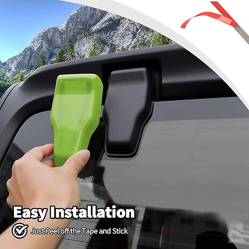 Vista 74 de Voodonala Cubierta de bisagra para puerta trasera derecha e izquierda para Jeep JL 2018-2025 Jeep Wrangler JL JLU Accesorios exteriores, negro