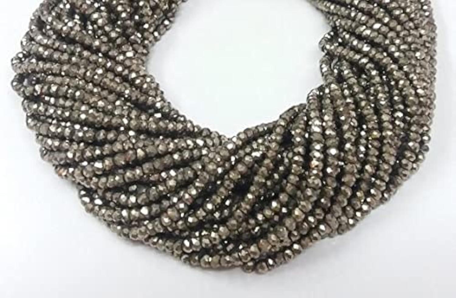 Pyrite micro facettée en rondelle pour créer vos propres bracelets bohèmes chic