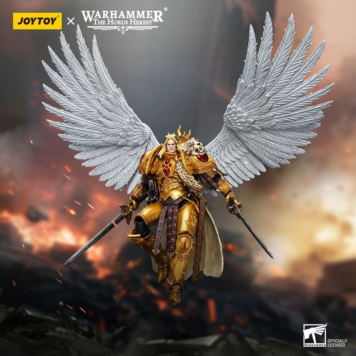 JOYTOY Warhammer The Horus Heresy Blood Angels Sanguinius Primarch of The IXth Legion 7in 1/18 Scale Collectible Action Figure with Exquisite Design, Gifts for Fans & Collectors