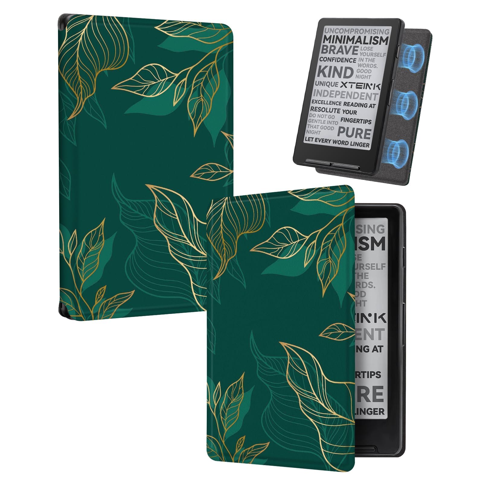 CoBak Magnetic Case for XTEINK X4, Ultra-Lightweight Protective Cover for Xteink X4 E-Reader, Secure Magnetic Attachment(Deep Green)