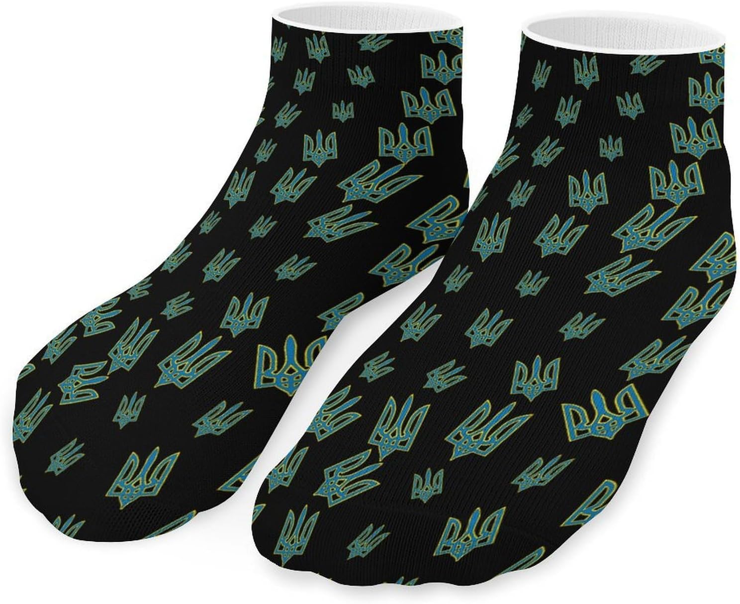 Coat of Arms Ukraine Ukrainians 5 Pairs Low Cut Ankle Socks Casual Liner Sock No Show Invisible Socks for Men Women
