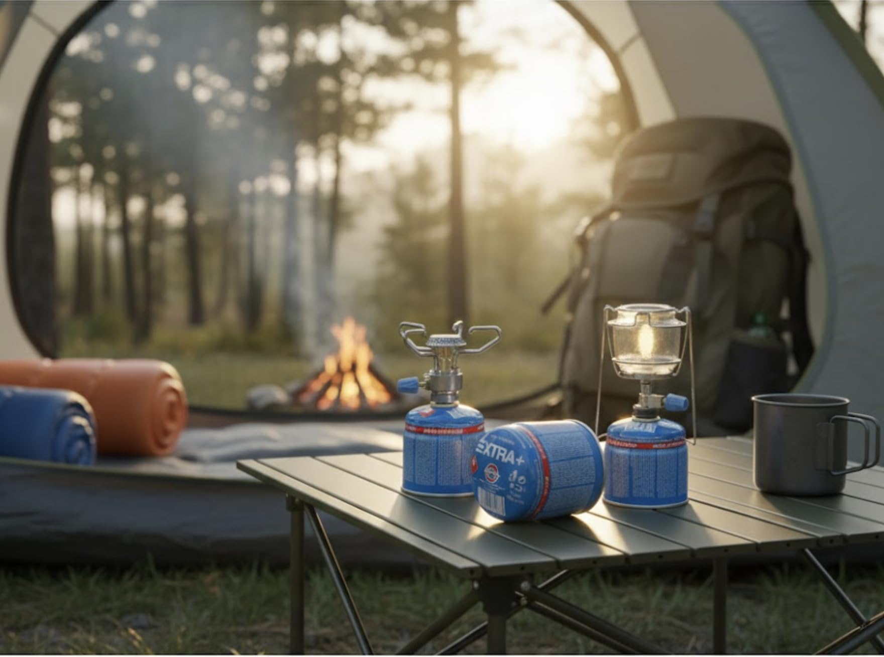 Pack de 4 Cartuchos de Gas Butano para Camping, 190g cada cartucho, Tipo Puncion para Camping, Hornillos y Linternas Portátiles