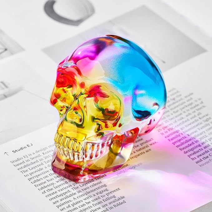 Estatua de Cráneo de Cristal para Decoración Hogar miniatura 2