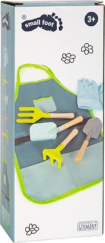 Miniatura 14 de Small Foot - Juego de herramientas de jardinería  Juego de 7 piezas para niños incluye delantal, guantes, pala, rastrillo, paleta y pala  Cabezas de