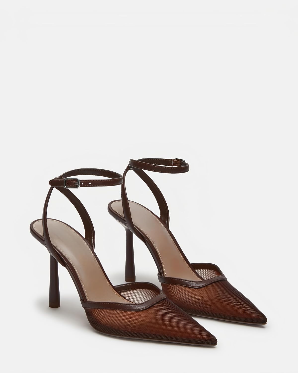 Mesh Closed Pointed Toe High Heels for Women