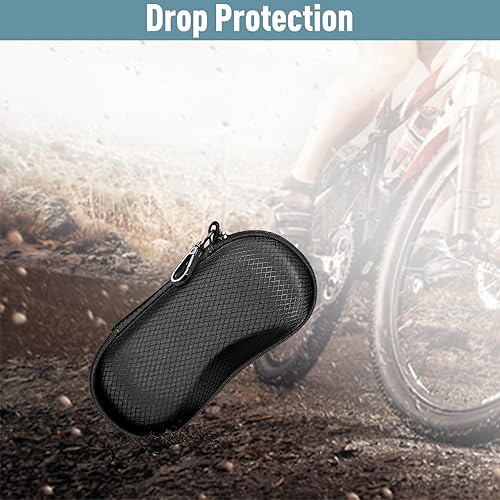 Miniatura 8 de Fintie Estuche para lentes de sol, carcasa rígida de EVA a prueba de golpes, estuche deportivo con mosquetón de metal, estuche de lentes con