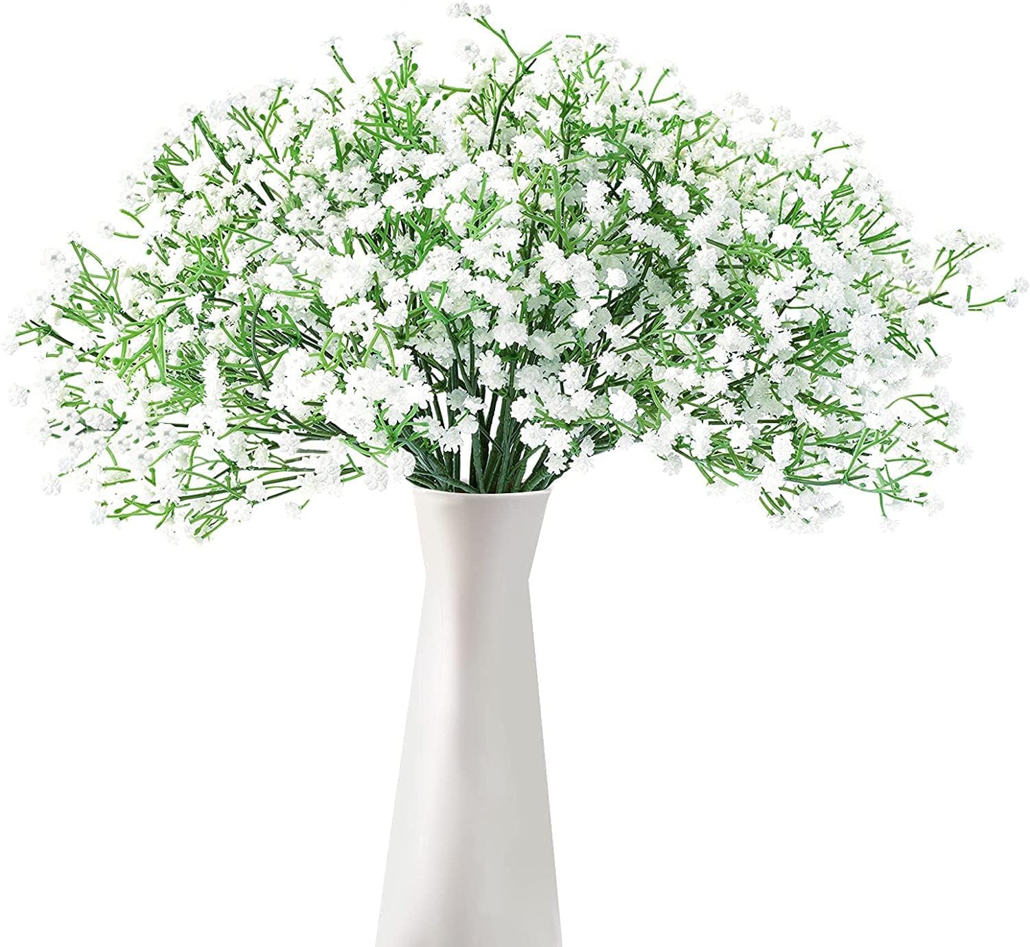 HANTAJANSS Artificial Baby Breath Flowers Bulk 12 Pcs Real Touch Gypsophila Bouquets