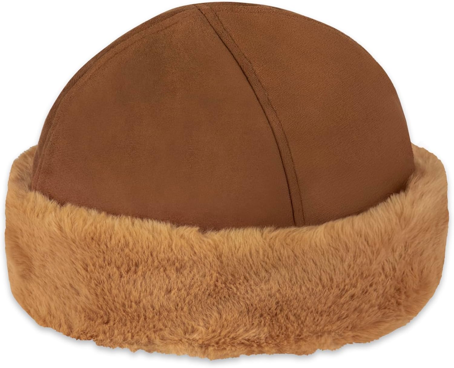 Isotoner Women's Water Repellent Microsuede Cap with Faux Fur Trim