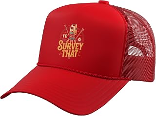 Survey that Land Surveyor Total Station Tools Trucker Hat with Adjustable Mesh Back