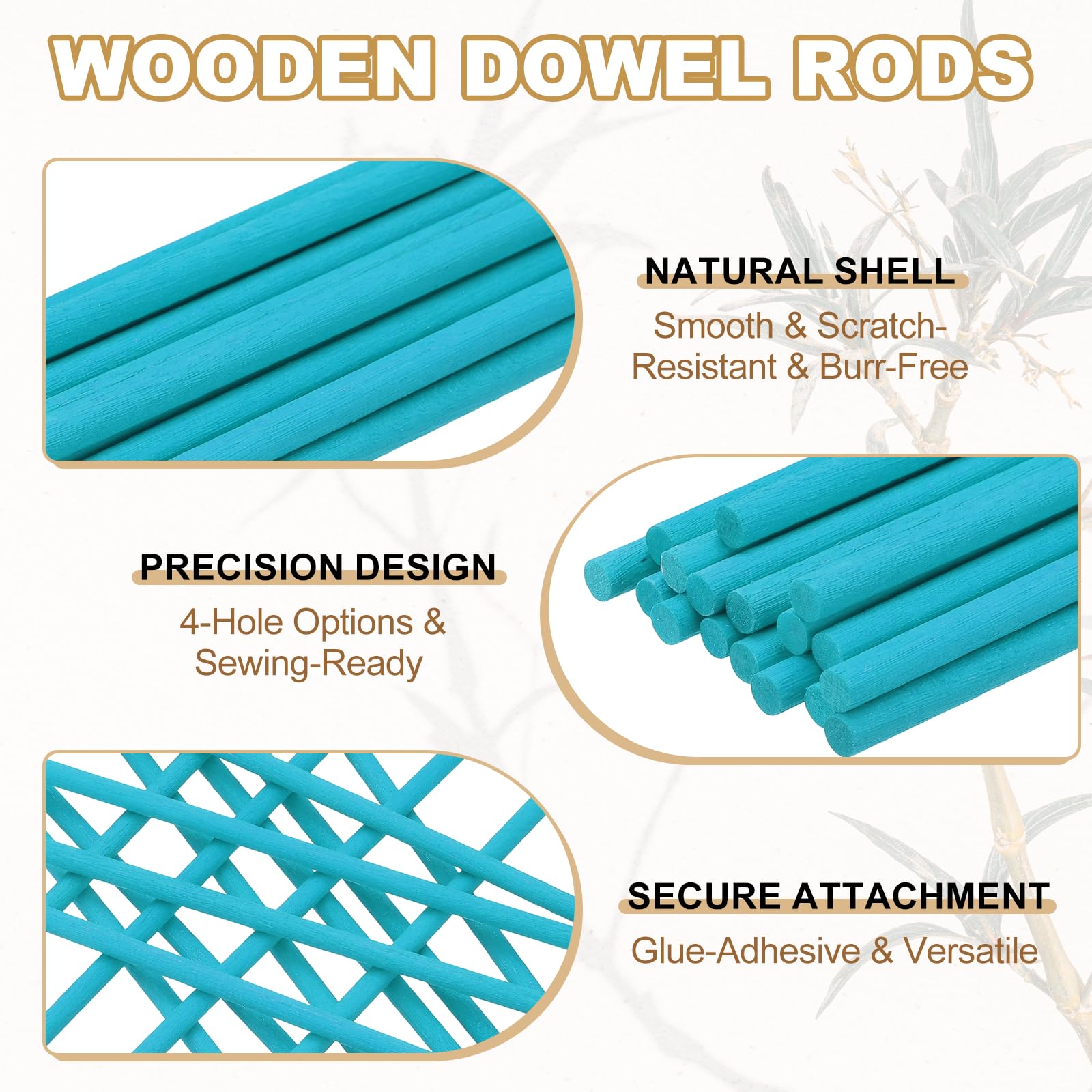 PATIKIL 100Pcs Wooden Dowel Rods - Image 3