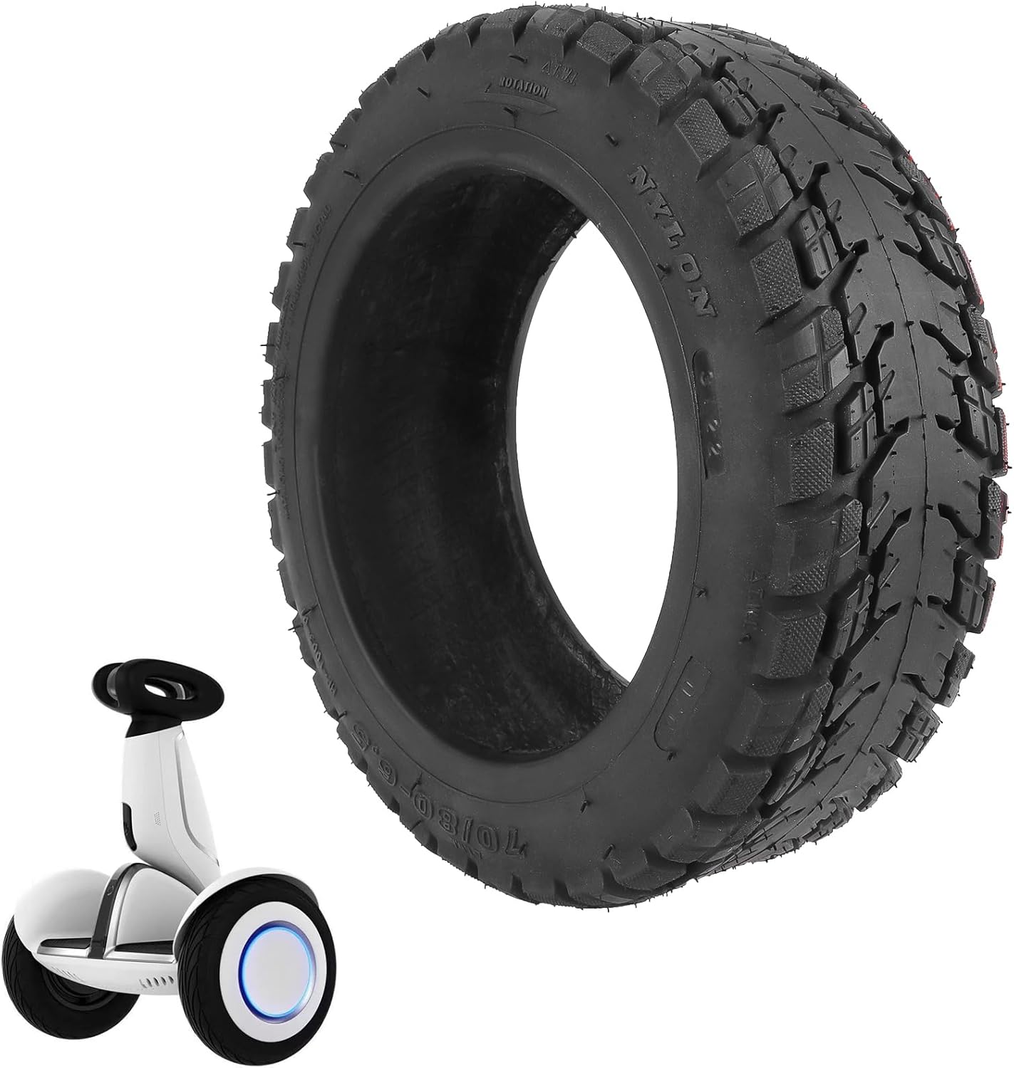 11 inch 70/80-6.5 Tubeless Rubber Tire for Segway Ninebot S-Plus Smart Self-Balancing Scooter Accessories, Hoverboard Heavy Duty Tire Explosion-proof Replacement, NOT for Ninebot S (2 PCs)