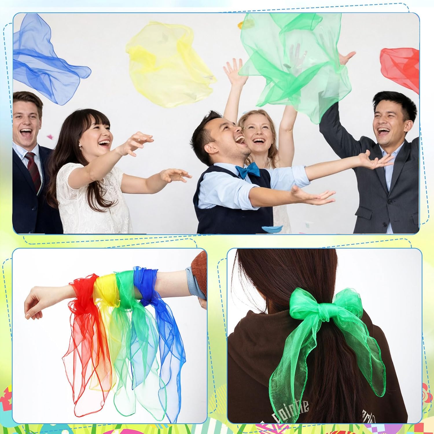 96 Pcs Musical Instruments Learning Percussion Tool Include 12 Egg Shakers 12 Sand Hammers 12 Hand Clapper 12 Rhythm Stick 12 Hand Bell 12 Handheld Cymbals 12 Dance Scarves 12 Finger Castanet