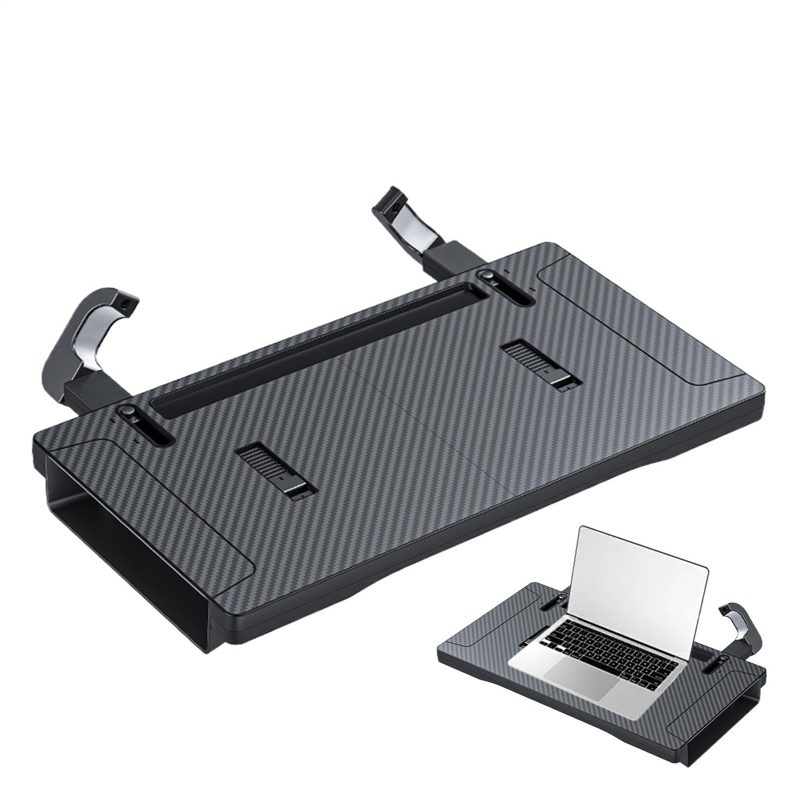 Mesa para Volante de Coche Escritorio de Almacenamiento con Fijación | Soporte para Ordenador en Volante para Comida, Bebida, Teléfono, Tablet, Trabajar, Ver