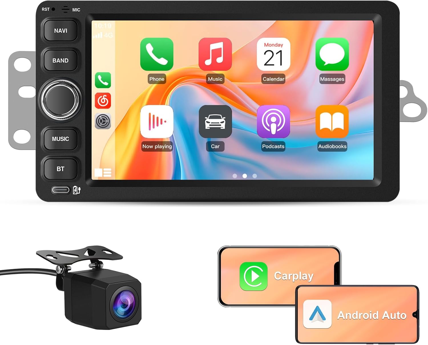 [2G+64G] Vratzn Android 13 Car Radio Stereo for 2003-2006 Chevrolet Chevy Silverado Impala Tahoe GMC Sierra Yukon with Backup Camera Wireless Carplay Android Auto GPS FM Bluetooth