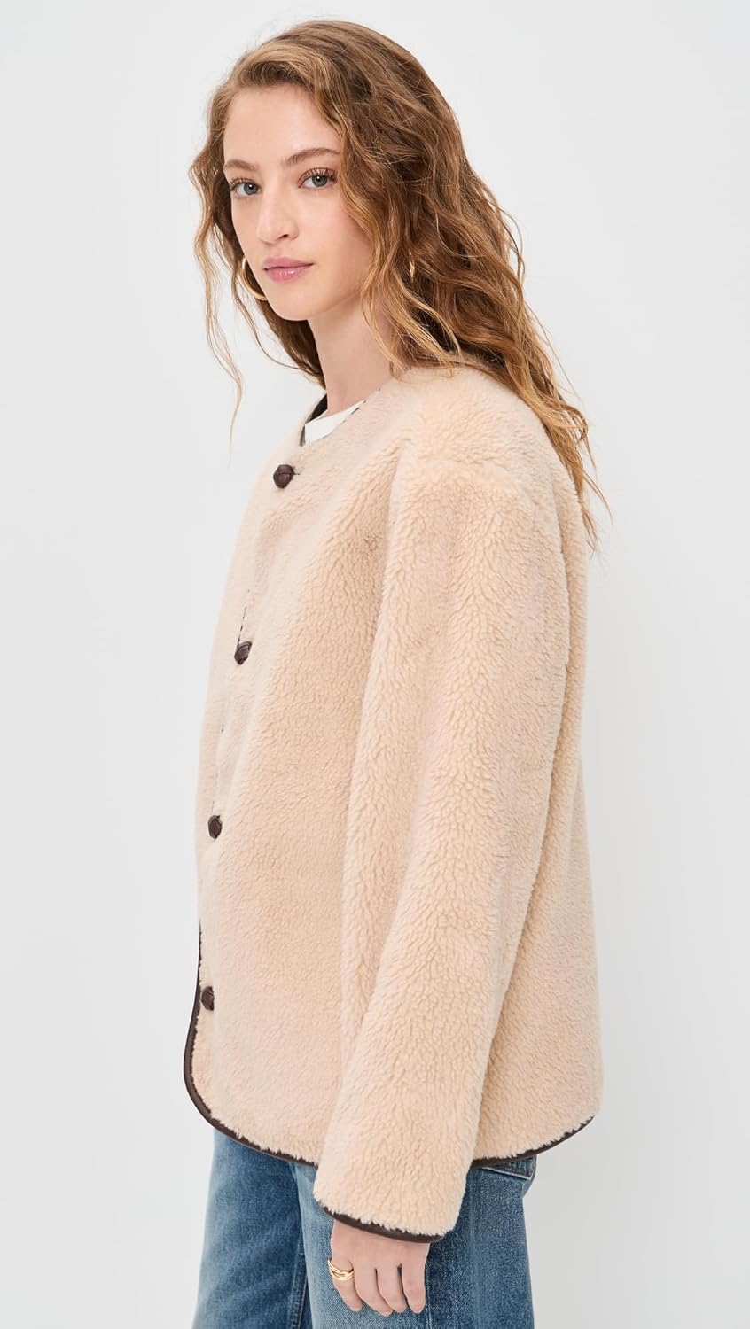 Madewell Women's Denim & Sherpa Jacket in Petersburg Wash