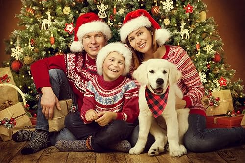 Miniatura 4 de Bandanas para perros – 2 piezas de bufanda clásica triangular a cuadros para perro, pajarita, juego de pañuelos lavables para perros pequeños a