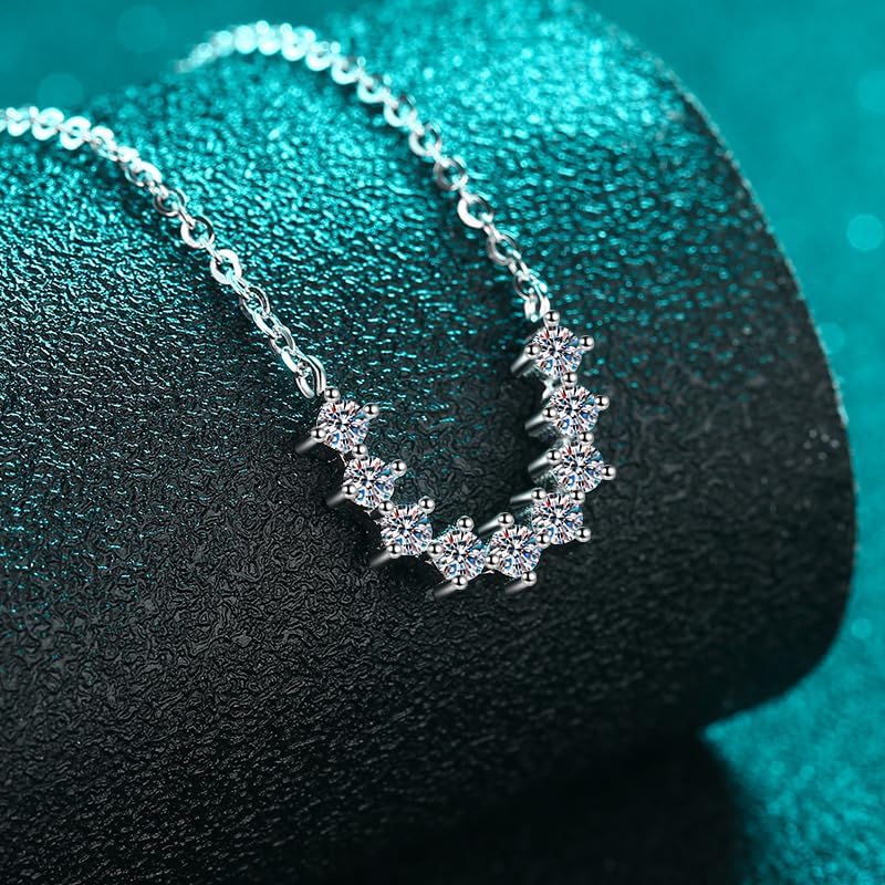14K Gold 1.26ct U-Shape Diamond Pendant Necklace for Women, VVS1 D-Color, Stunning Gift for Women - Image 6