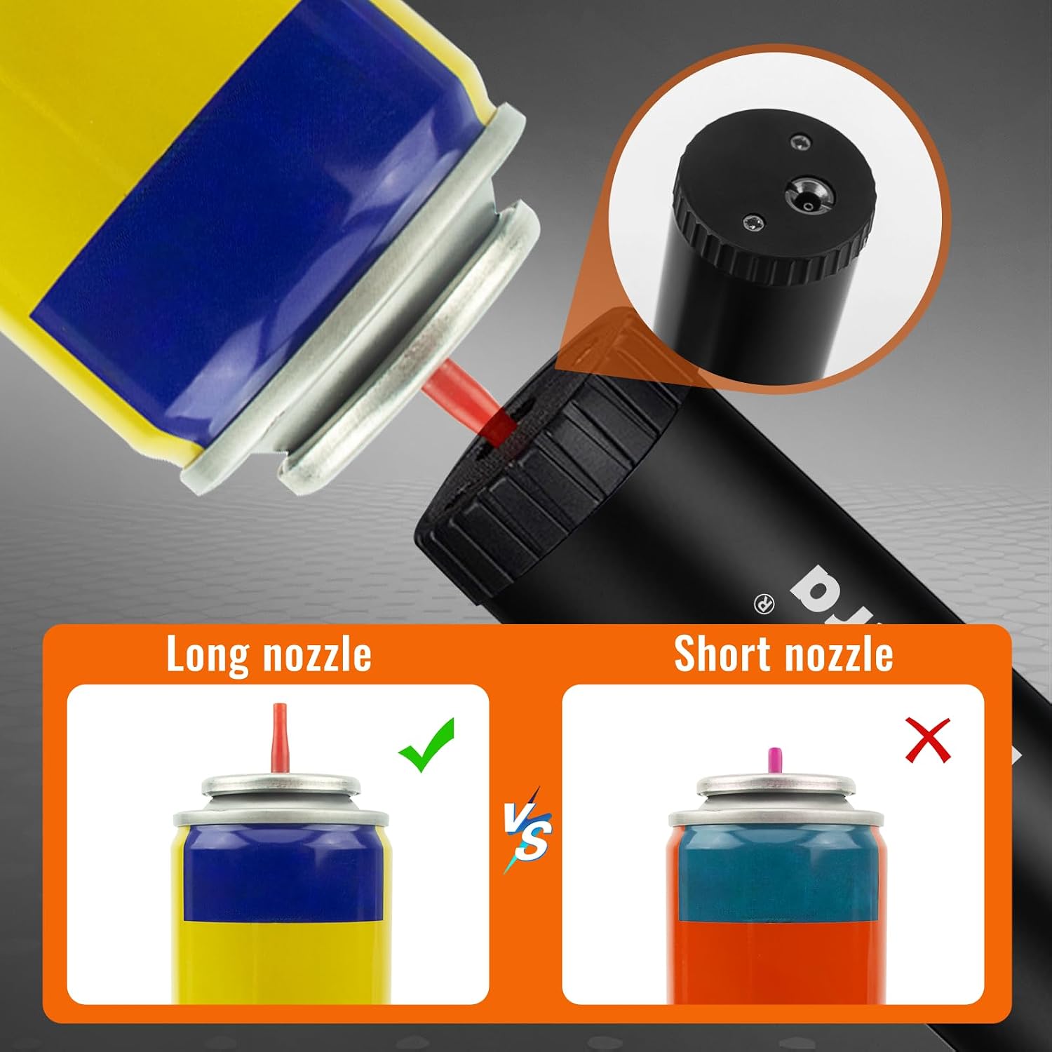 Torch Lighters, Butane Lighters, Adjustable Jet Flame Torch Lighters, Windproof Refillable Gas Torch Lighter Long Lighter for Candle, Grill, BBQ, Fireworks(Butane Not Included) (Black)
