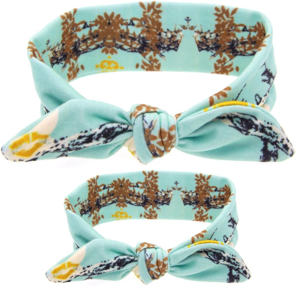 dhnewsun Beautiful Rabbit Ear Headband Mother and Baby Headbands