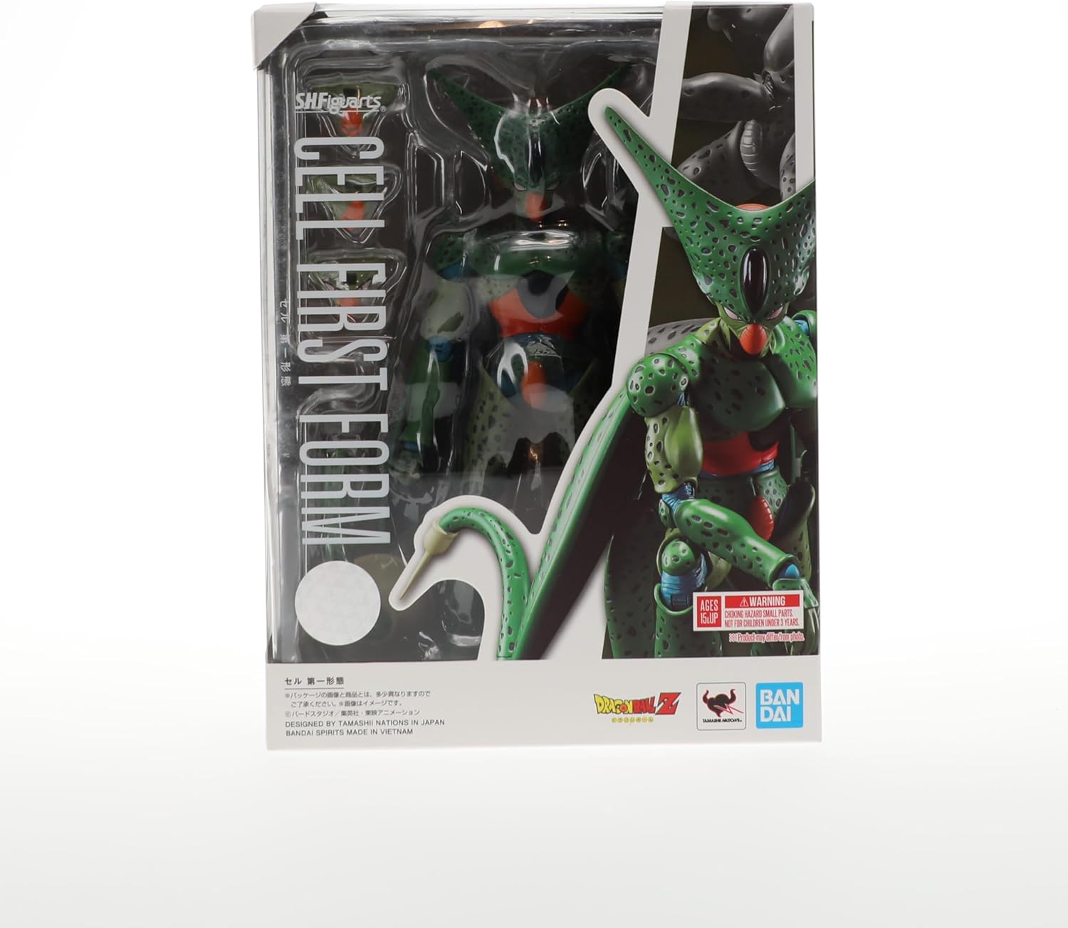 TAMASHII NATIONS - Dragon Ball Z - Cell First Form, Bandai Spirits S.H.Figuarts Action Figure
