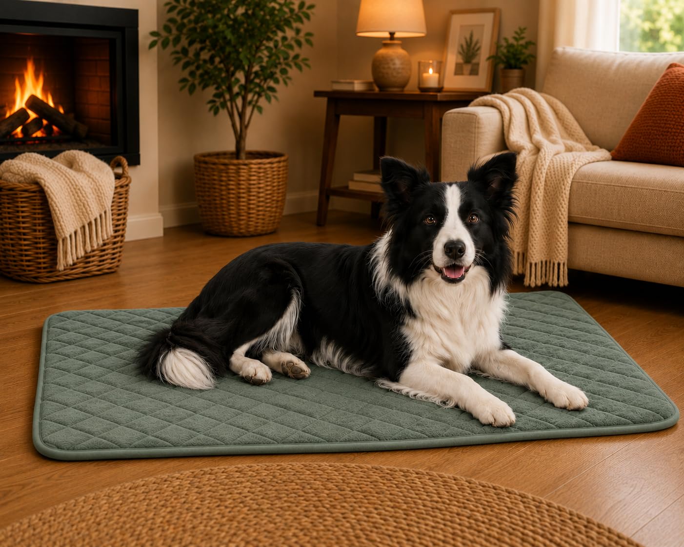 cuccia cane - cuscino ortopedico Weimar verde - cuscino ortopedico lavabile - 100,5x63x2cm