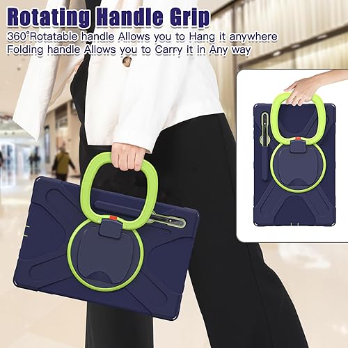 Miniatura 258 de Funda resistente para Galaxy Tab S10 Ultra 2024/S9 Ultra 2023/S8 Ultra 2022, funda híbrida resistente con soporte para bolígrafo S, funda a prueba