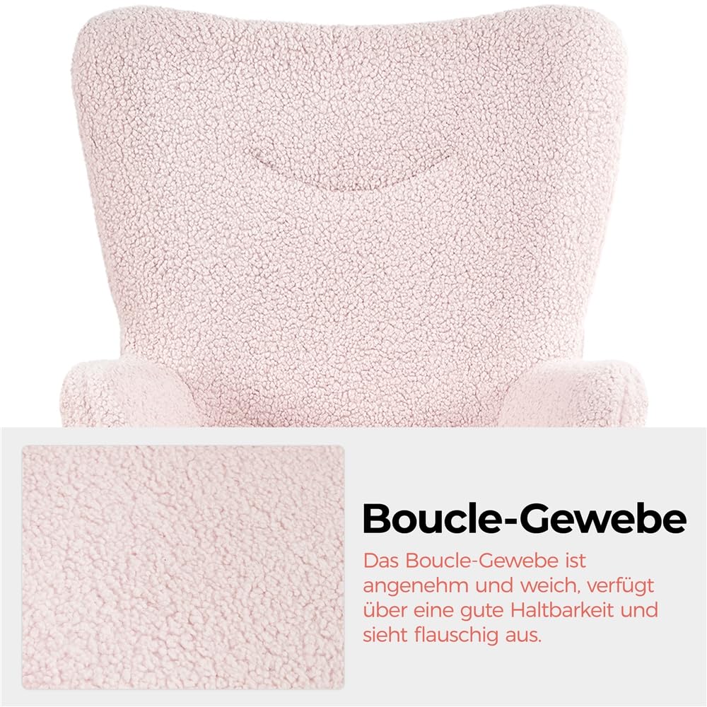 Yaheetech Ohrensessel mit Hocker Polyester-Bezug – Bild 9