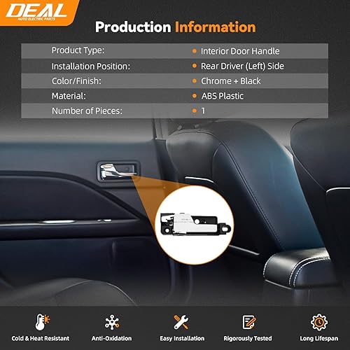 Miniatura 18 de DEAL - Manija de puerta interior del lado derecho del pasajero, compatible con Ford Fusion 06-11 06-11 Mercury Milan 06 Lincoln Zephyr 07-12 Lincoln