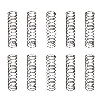DTGN 0.5x5x20mmDxODxL Compression Spring - 10Pack - Good for Machinery - Spring Steel Extension Spring - Gray