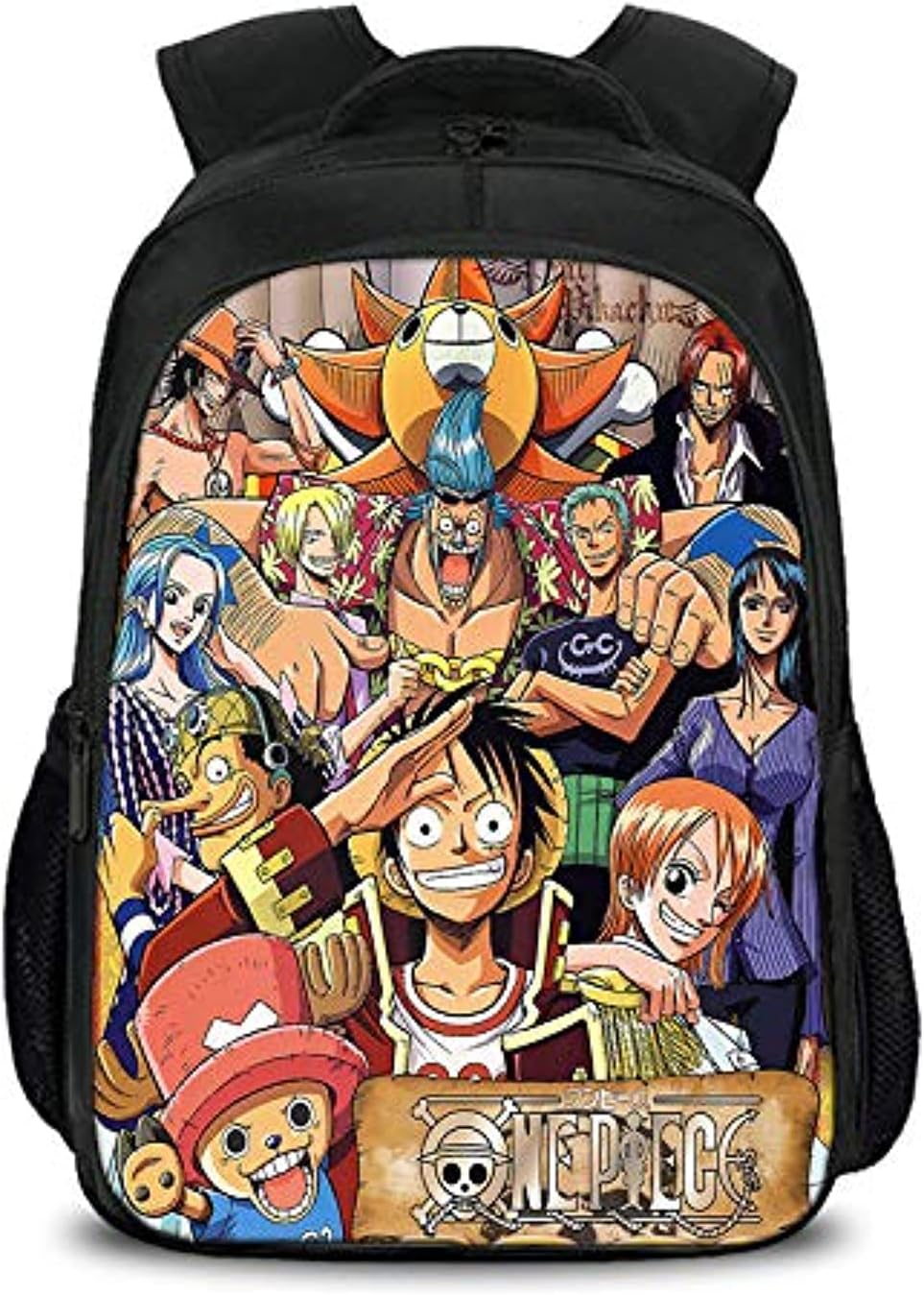 Anime One Piece Backpack Luffy Cosplay Bookbag Daypack Laptop School Bag, unisex