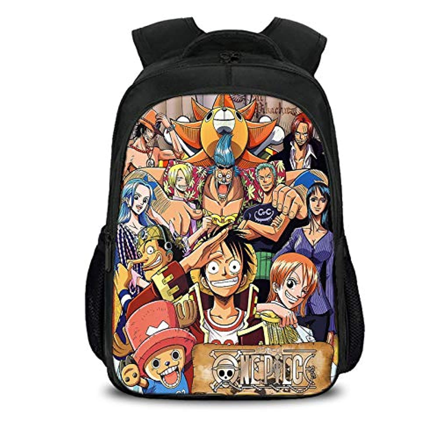 Anime One Piece Backpack Luffy Cosplay Bookbag Daypack Laptop School Bag, unisex