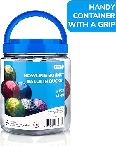 Miniatura 5 de Entervending Bolas hinchables grandes de 1.772 in, 12 unidades, estilo bolos, goma, color verde