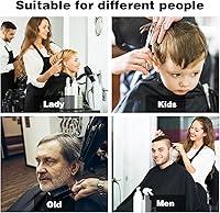 Vista 6 de Professional Salon Barber Cape for Men/Women - Hairdressing Waterproof Hair Cutting Cape with Adjustable Snap Closure,Salon